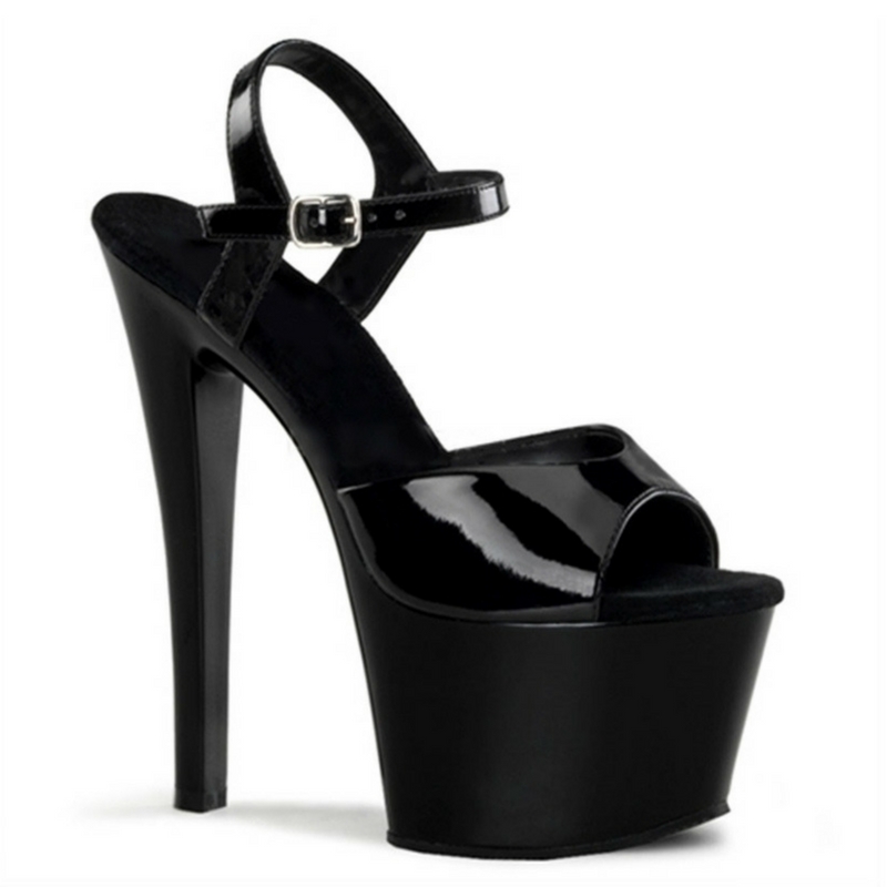 Zwarte Dansschoenen met hoge naaldhakken 17cm Silhouette