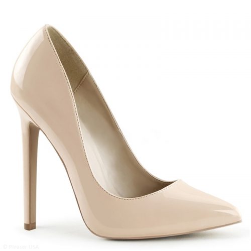 Gladde nude pumps met hoge hakken | Pumps in nude met hoge hakken