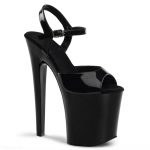 Pleaser schoenen in zwart met superhoge plateau model Xtreme
