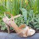 Champagne kleurige sandalen | Champage kleur hakken | Silhouette
