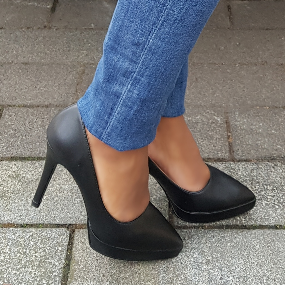 Zwarte pumps met naaldhak kleine dames maten Kleine maat pumps