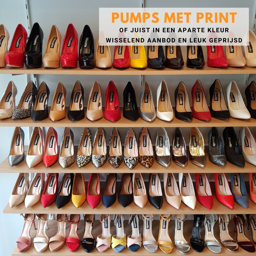 Goedkope pumps in prints en kleuren met hoge hak
