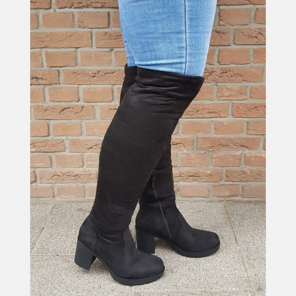 ONLY ONLBARBARA overknee laarzen zwart