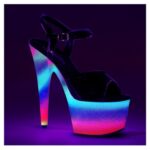 2728-99-036 – Regenbooghakken die reageren in blacklight Pleaser hakken regenboog (1)