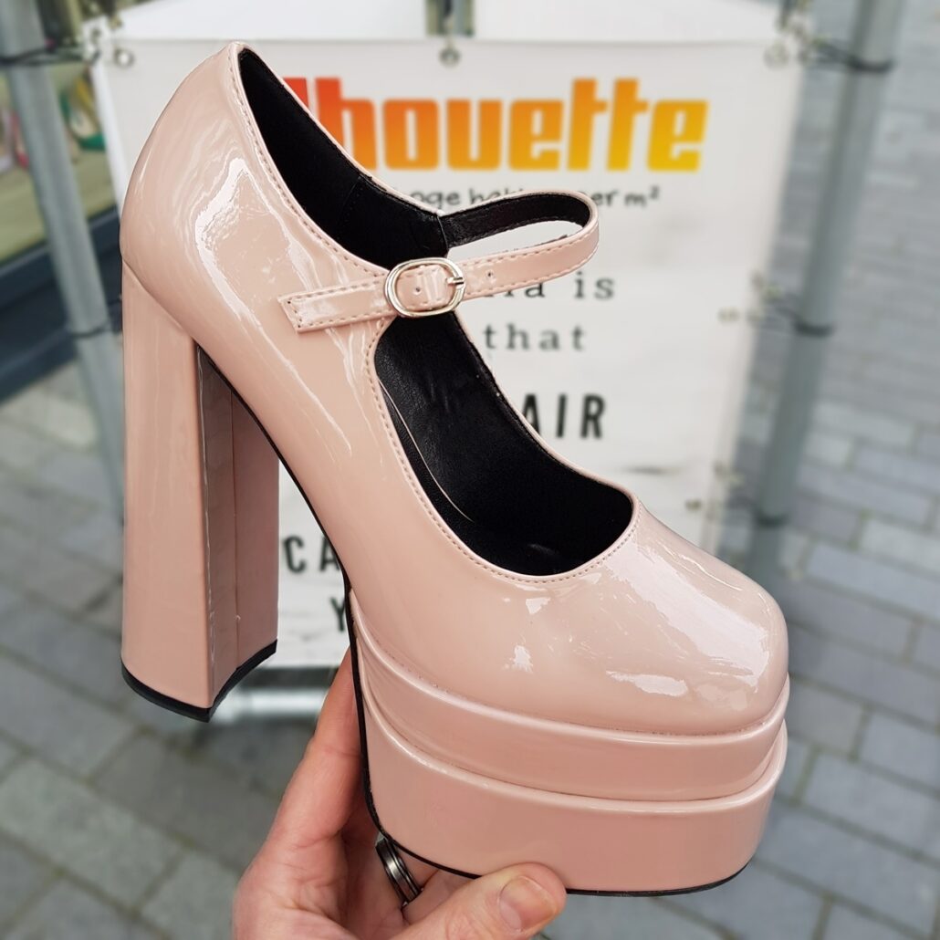 Nude Pumps Met Dubbele Plateau Lookalike V E R S A C E