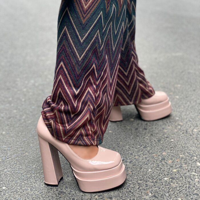 Nude Pumps Met Dubbele Plateau Lookalike V E R S A C E