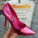 Fuchsia metallic pumps met knik in de hak | Pumps met hoge hak in roze metallic