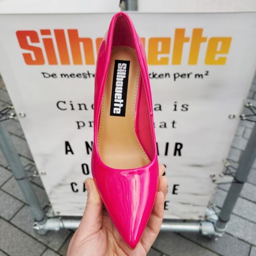 Roze pumps met doorzichtige hak | Roze transparante hakken