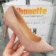 Nude pumps met 8.5 cm hoge hak | Nude pumps met hak in suède look