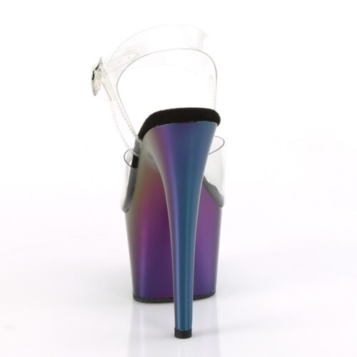 Transparante Pleaser hakken met regenboog zool | Doorzichtige Pleasers