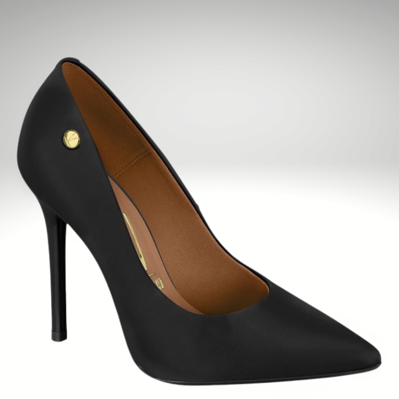 Comfortabele pumps met 10 cm hoge naaldhak | Zwarte leatherlook pumps met 10 cm hak