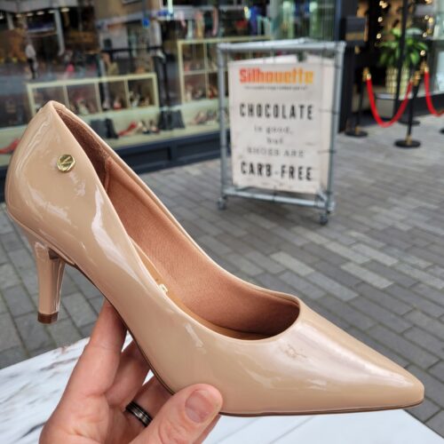 Comfortabele nude pumps met lage naaldhakken | Nude pumps met hak van 7 cm