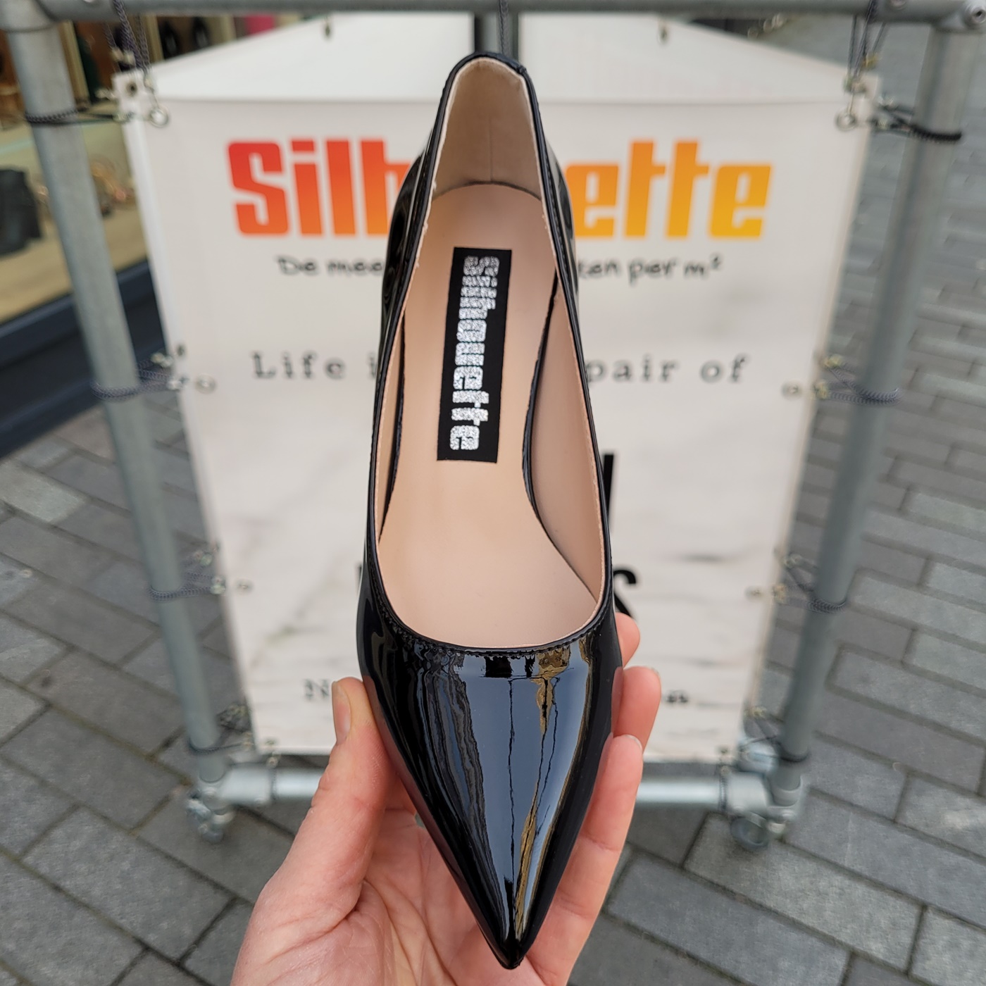 Zwarte lak pumps in kleine maat met 7 cm hak | Zwarte lak pumps voor kleine voeten