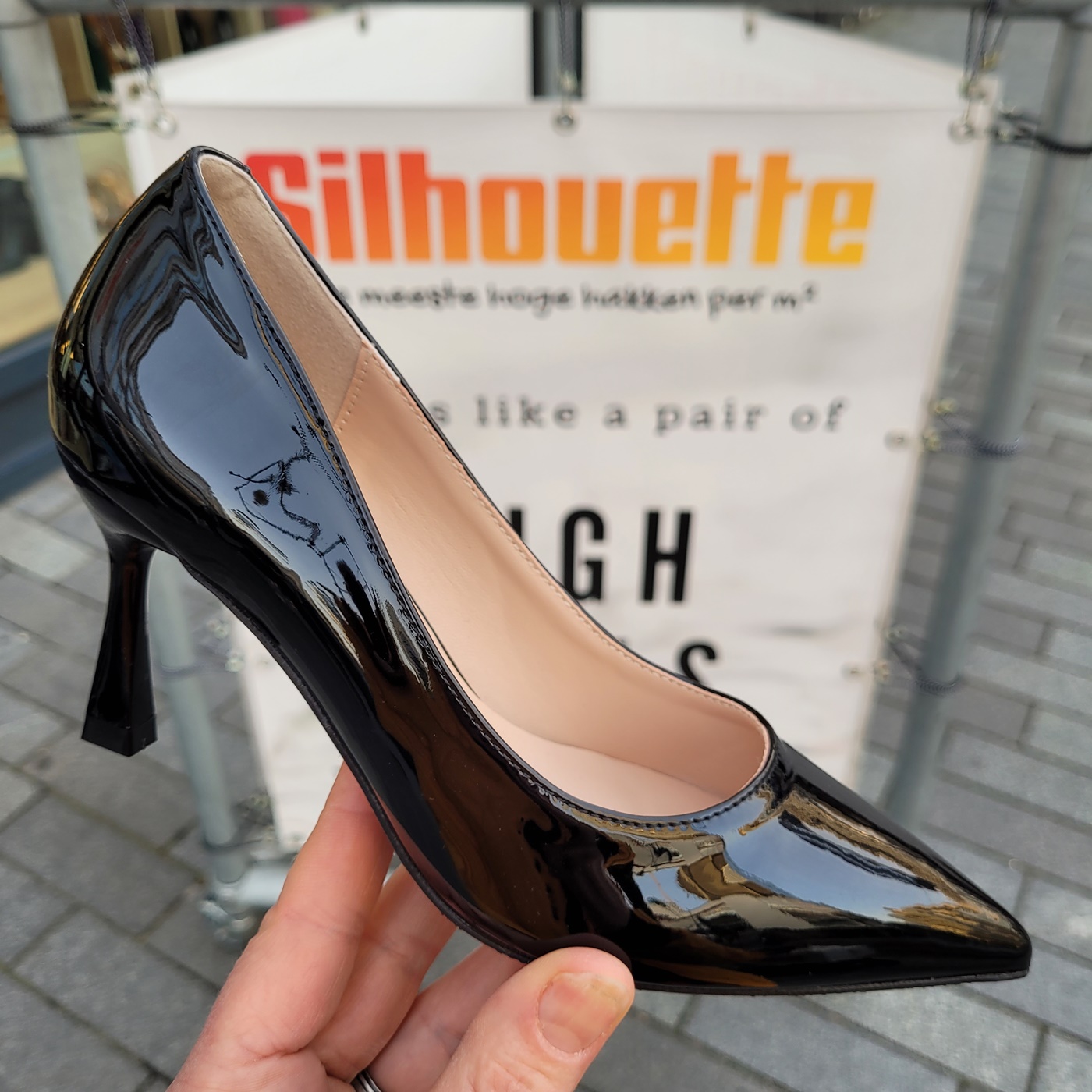 Zwarte lak pumps in kleine maat met 7 cm hak | Zwarte lak pumps voor kleine voeten