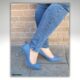 Blauwe jeanspumps met 9 cm hak | Spijkerstof pumps