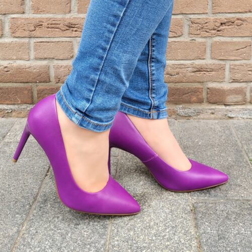 Paarse pumps met naaldhak | Pumps met hoge hak in paars