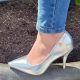 Zilveren pumps met naaldhak van Vizzano | Pumps met hoge hak in zilver