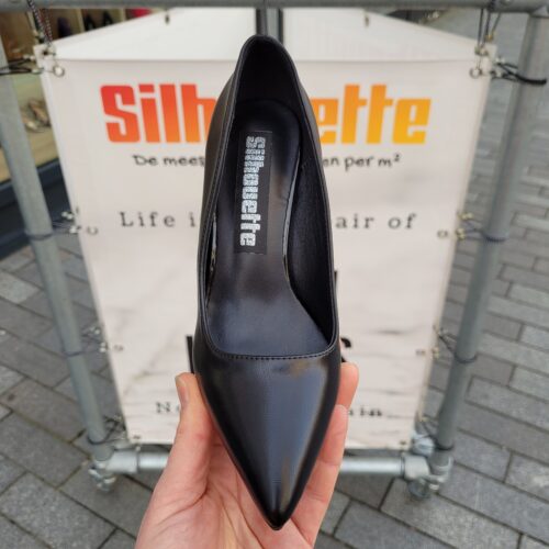 Zwarte matte pumps in kleine maat met 9 cm hak | Zwarte matte hakken voor kleine voeten