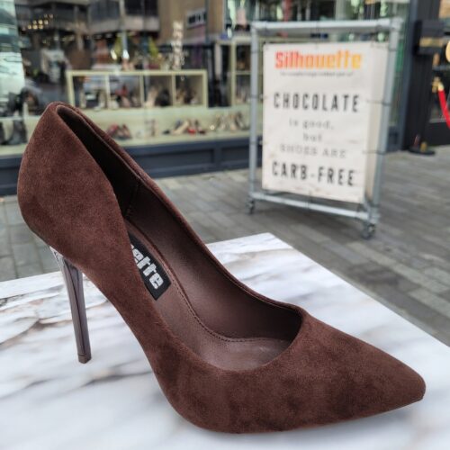 Donkerbruine hoge hakken | Silhouette