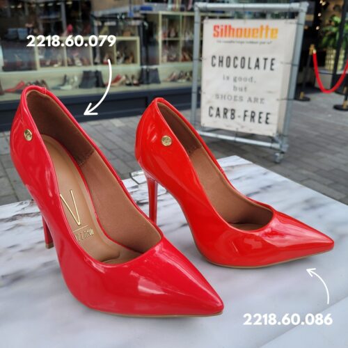 Rode hoge hakken van Vizzano