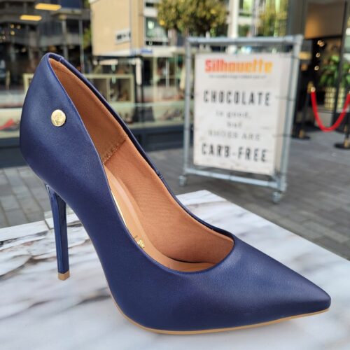 Pumps met hoge naaldhak in marineblauw | Donkerblauwe pumps met 10 cm hak