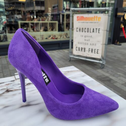 Paarse hoge hakken | Silhouette