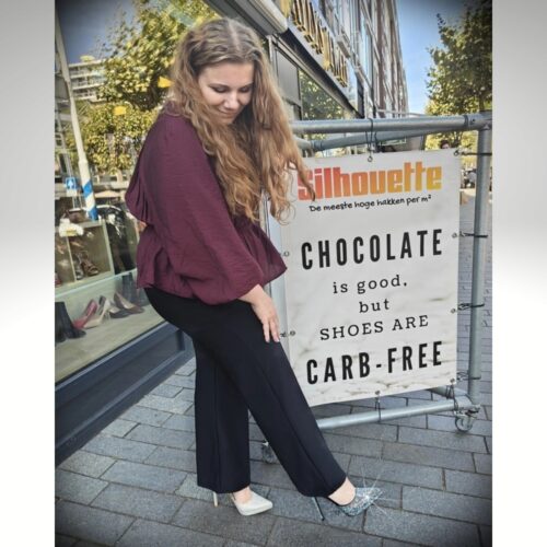 Glitterpumps met enkelbandje | Silhouette Rotterdam