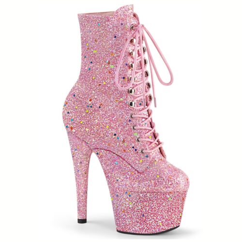 Roze 7 inch enkelboots van Pleaser