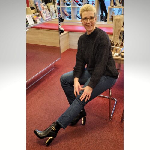 Enkellaarzen met blokhak | Silhouette