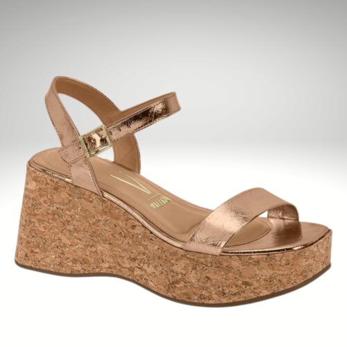 Lage rose gouden sleehakken | Silhouette