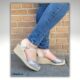 Zilveren sleehakken met glitters en dichte teen | Zilveren glitter espadrilles