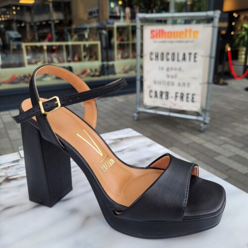 Comfortabele zwarte sandalen met blokhak | Zwarte Vizzano sandalen met blokhak