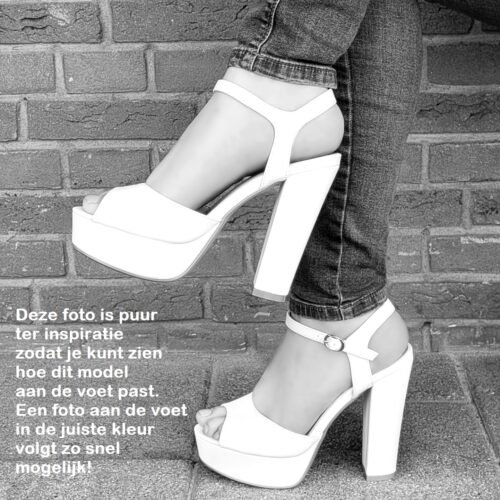 Plateausandalen met open teen en bandje | Platformsandalen met hoge blokhak