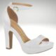 Witte Vizzano sandalen met stevige hak | Comfortabele witte sandalen met blokhak