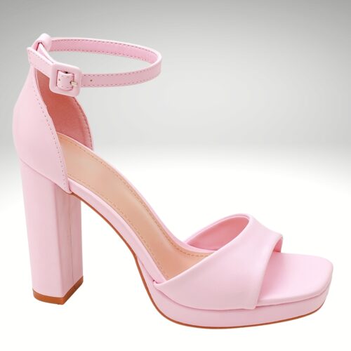 Babyroze hoge blokhakken | Silhouette