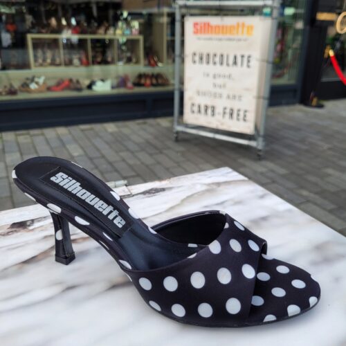 Polkadot muiltjes met hak | Silhouette