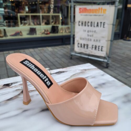 Nude hakslippers | Nude muiltjes met hak