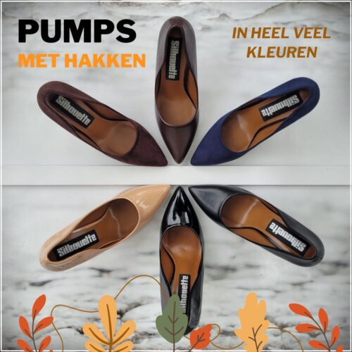 Pumps met hoge hak in najaarskleuren - Silhouette
